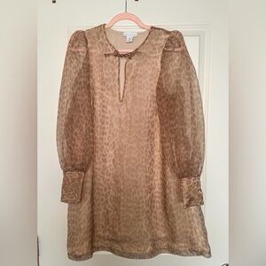 House of Harlow 1960 Brown Animal Print Mini Dress